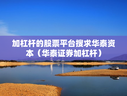 加杠杆的股票平台搜求华泰资本（华泰证券加杠杆）