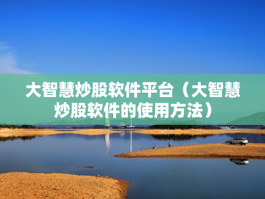 大智慧炒股软件平台（大智慧炒股软件的使用方法）